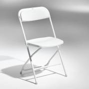 Klapstol Smart hvid med hvide stoleben