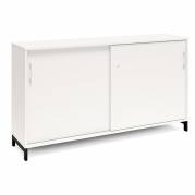 Kontorskab DNA, 1600x890 mm, Hvid/Sort, skyded&oslash;r 2A4