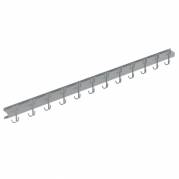 Knager&aelig;kke med indadvendte kroge 1800 mm, alugr&aring;