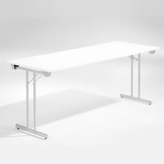 Bord Dinner, Hvid 1800x800 mm, Alugr&Atilde;&yen;t understel