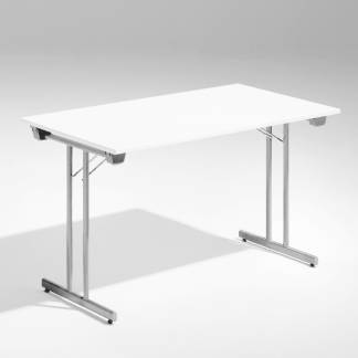 Bord Dinner, Hvid 1200x800 mm, Alugr&Atilde;&yen;t understel