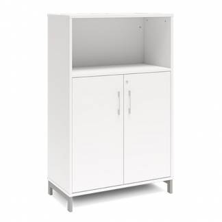 Kontorskab DNA, 800x1275 mm, Hvid/Alugr&aring; 3A4/2A4