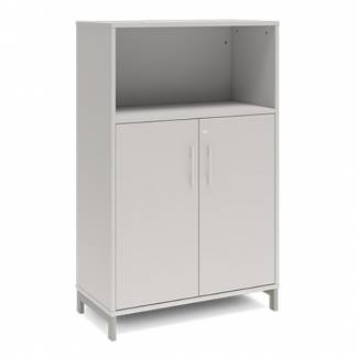 Kontorskab DNA, 800x1275 mm, Lys gr&aring;/Alugr&aring; 3A4/2A4