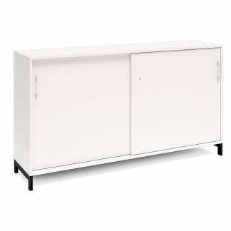 Kontorskab DNA, 1600x890 mm, Hvid/Sort, skyded&oslash;r 2A4