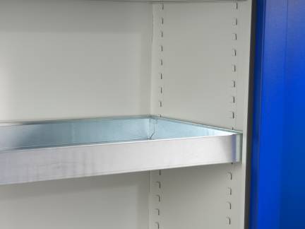Hylde til SMVH kemikalieskab 1000x435mm Galvaniseret