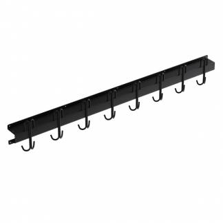 Knager&aelig;kke med indadvendte kroge 1200 mm, sort