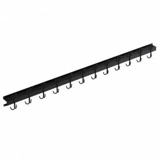 Knager&aelig;kke med indadvendte kroge 1800 mm, sort