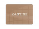 Skilt "Kantine" 12x9 cm aluminium, caffe latte