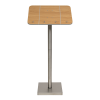 Securit® MENU STAND i rustfrit stål og teak