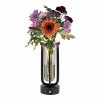 Securit® LED bordlampe/vase FLORENCE, ledningsfri og genopladelig, sort