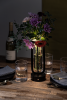 Securit® LED bordlampe/vase FLORENCE, ledningsfri og genopladelig, sort