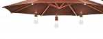Securit® LED lamper til parasol COPENHAGEN, ledningsfri og genopladelig, 3 stk., brun