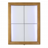 Securit&reg; CLASSIC LED Informationsdisplay panel til 4xA4, teak, hvidt lys