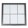 Securit&reg; COATED STEEL LED Informationsdisplay panel til 6xA4, sort, hvidt lys
