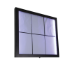 Securit&reg; COATED STEEL LED Informationsdisplay panel til 6xA4, sort, hvidt lys