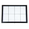 Securit&reg; BLACK STAR XXL LED Informationsdisplay panel til 8xA4, sort, hvidt lys