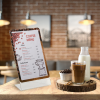 Securit® A4 L-borddisplay med magnetisk ramme "Coffee"