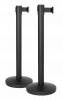 Securit® BUDGET RETRACTABLE afspærringssæt, 2 stolper med 2m sort udtræk og fod/base, sort