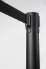 Securit® BUDGET RETRACTABLE afspærringssæt, 2 stolper med 2m sort udtræk og fod/base, sort
