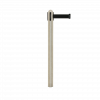 Securit® RETRACTABLE Afspærringstolpe med 2m sort udtræksbånd, uden fod/base, stål