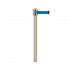 Securit® RETRACTABLE Afspærringstolpe med 2m blåt udtræksbånd, uden fod/base, stål