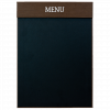 Modern A4 MENU clipboard med magnet clip, marron