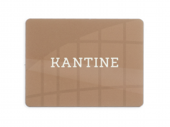 Skilt "Kantine" 12x9 cm aluminium, caffe latte