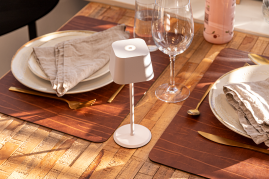 Securit&reg; LED bordlampe MALTA, ledningsfri og genopladelig, hvid