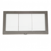 Securit&reg; COATED STEEL LED Informationsdisplay panel til 3xA4, sort, hvidt lys