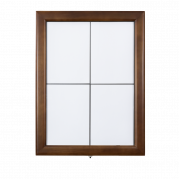 Securit&reg; CLASSIC LED Informationsdisplay panel til 4xA4, m&oslash;rk brun, hvidt lys