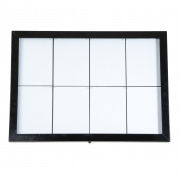 Securit&reg; BLACK STAR XXL LED Informationsdisplay panel til 8xA4, sort, hvidt lys