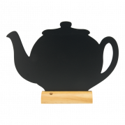 Securit® silhuet TEAPOT bordskilt i sort