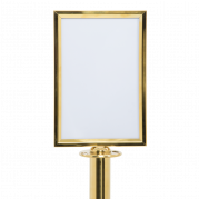 Securit® CLASSIC GOLD A4 topskilt til afspærringsstolpe