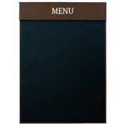 Modern A4 MENU clipboard med magnet clip, marron