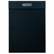 Modern A4 MENU clipboard med magnet clip, charcoal