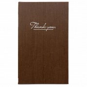 Modern THANK YOU regningsholder 13,5x21, marron