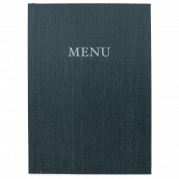 Modern A4 MENU hårdt omslag med klemryg, charcoal