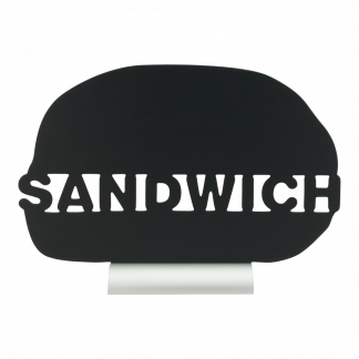 Securit® silhouet SANDWICH bordskilt med alufod