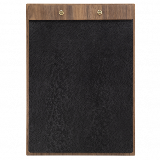 Securit® A4 WALNUT LEATHER menuholder