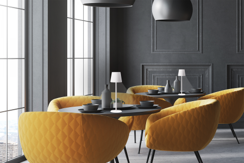 Securit&reg; LED bordlampe FELINE, inkl. lynkoblings-ladekabel, hvid