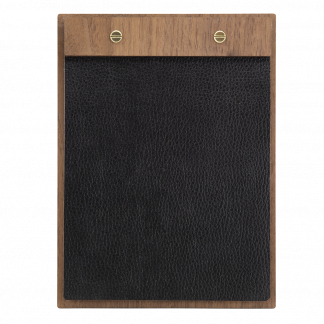 Securit® A5 WALNUT LEATHER menuholder