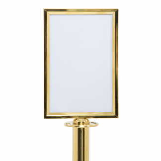 Securit® CLASSIC GOLD A4 topskilt til afspærringsstolpe