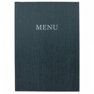 Modern A4 MENU hårdt omslag med klemryg, charcoal